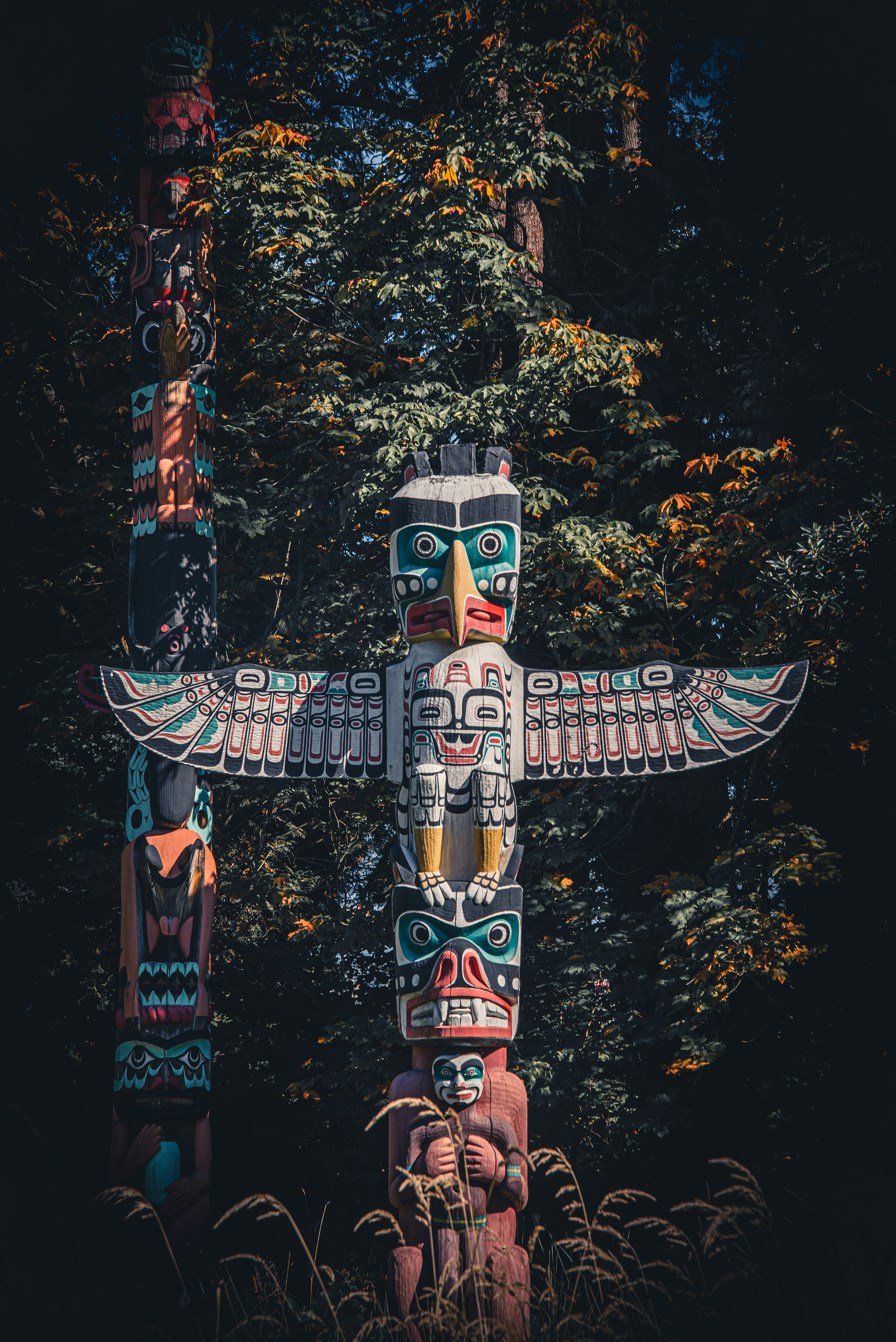 Indigenous Culture and Heritage Totem Poles in BC Canada